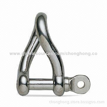 Twist Shackle, Made of Stainless Steel AISI304 and AISI316 with Screw Pin, Polished Finish
